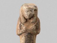 Aeg F 98  Aeg F 98, 21./22. Dynastie, Uschebti des Nes..., Roter Ton mit grünem Überzug, H 9,8 cm, B 4,2 cm, T 3,0 cm : Bestandskatalog Ägypten, Museumsfoto: Claus Cordes